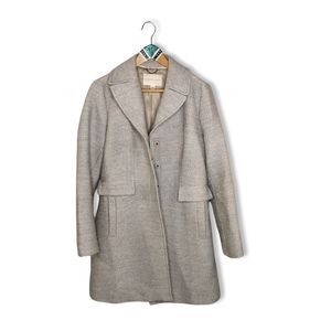 BANANA REPUBLIC Wool Mix Classic Gray Coat Jacket Double Pockets